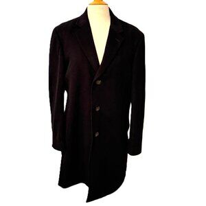 Lauren Ralph Lauren Mens Wool Cashmere Blend Black Overcoat40S Italy EUC